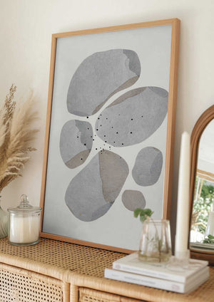 Tablou înramat „Pebble Harmony” de THE MIUUS STUDIO