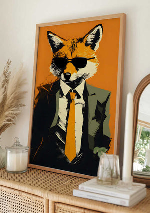 Tablou înramat „Fox In a Suit” de Andreas Magnusson