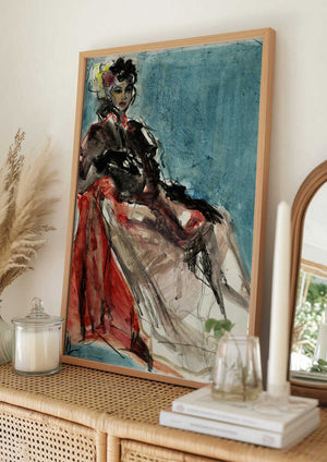 Tablou înramat „Elegant Pose of Woman Portrait” de Ute Rathmann