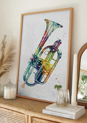 Tablou înramat „Cornet Abstract Watercolor” de Michael Tompsett