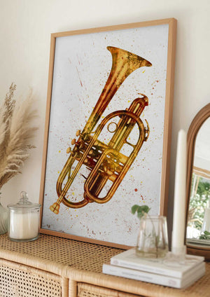 Tablou înramat „Cornet Abstract Watercolor” de Michael Tompsett