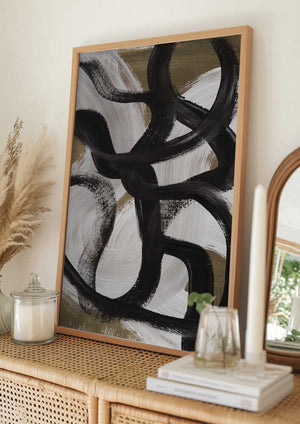 Tablou înramat „Abstract Brush Strokes 127X” de Mareike Böhmer