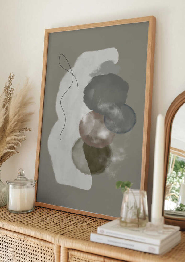 Tablou înramat „Organic shapes in earthly tones” de Imaginative