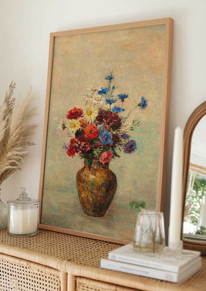 Tablou înramat „Flowers In a Vase” de Odilon Redon