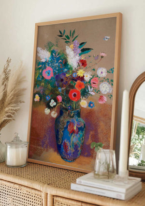 Tablou înramat „Bouquet of Flowers” de Odilon Redon