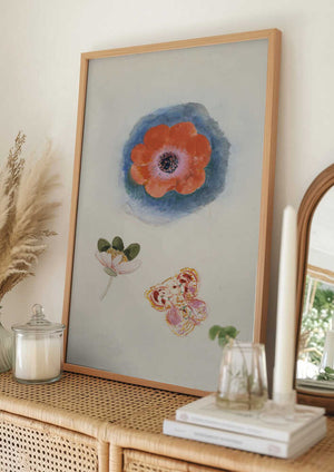Tablou înramat „Etude de fleurs” de Odilon Redon