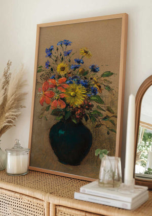 Tablou înramat „Wildflowers” de Odilon Redon