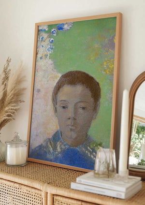 Tablou înramat „Portrait of Ari Redon” de Odilon Redon