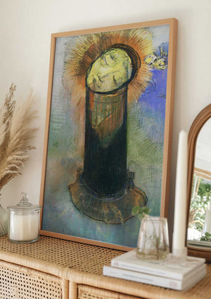 Tablou înramat „The Head of John the Baptist” de Odilon Redon