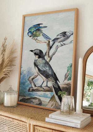 Tablou înramat „Three Birds” de Aert Schouman