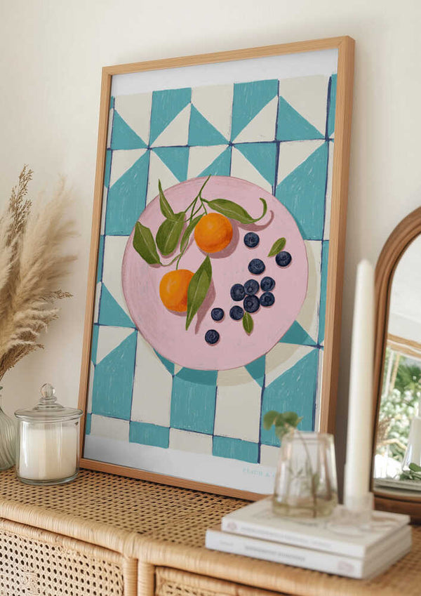 Tablou înramat „Pandc Citrus and Berries” de Jenny Liz Rome