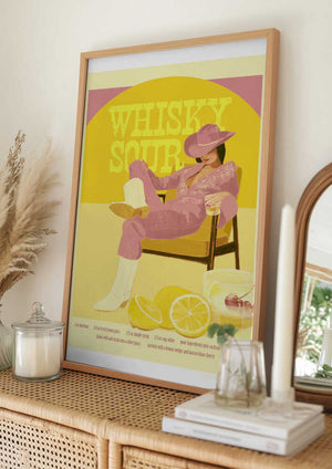 Tablou înramat „Jlr Whiskysour Pink Copy” de Jenny Liz Rome
