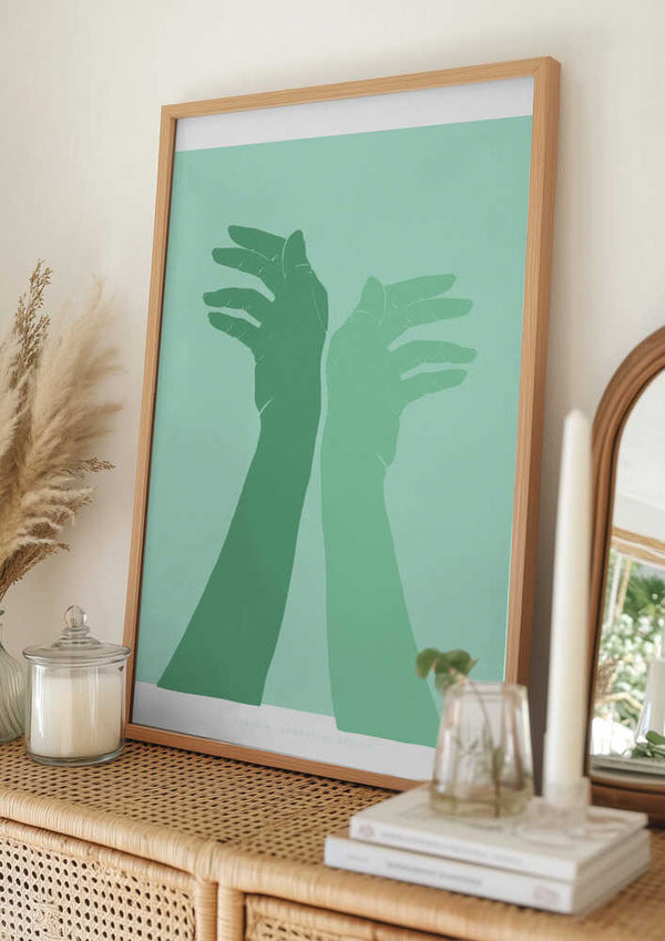 Tablou înramat „Pandc Handsingreen Copy” de Jenny Liz Rome