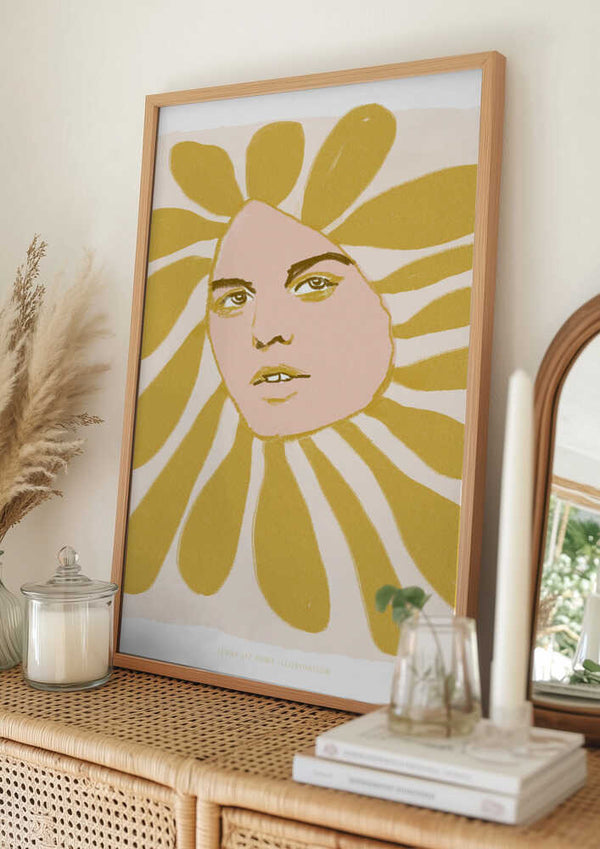 Tablou înramat „Jlr Flowerhead1 Copy 2” de Jenny Liz Rome