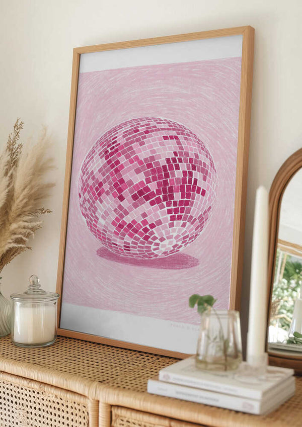 Tablou înramat „Pandc Discoball Copy 2” de Jenny Liz Rome