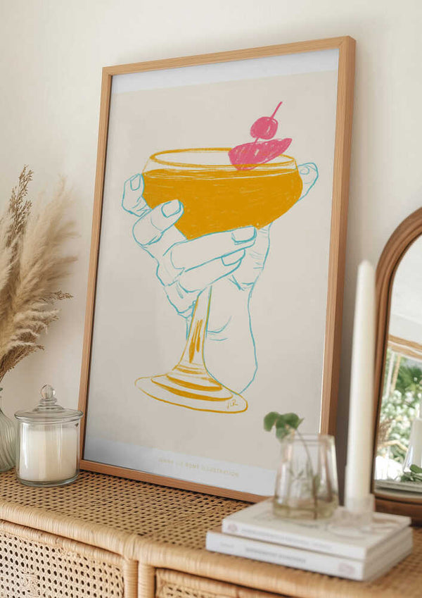 Tablou înramat „Jlr Cocktail1” de Jenny Liz Rome