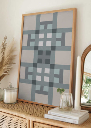 Tablou înramat „Line cross artwork” de Paperago