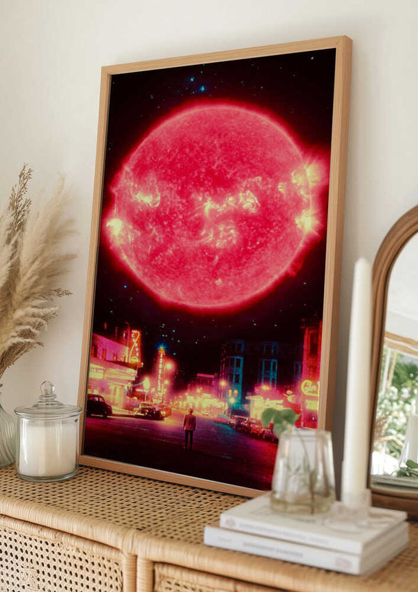 Tablou înramat „Neon Nightfall” de Taudalpoi