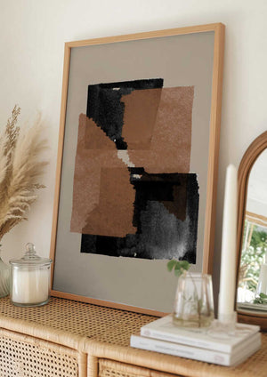 Tablou înramat „Earthy Blocks Blend” de THE MIUUS STUDIO