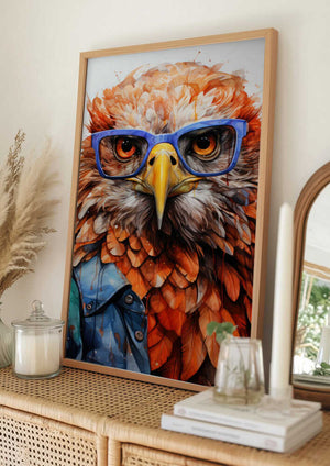 Tablou înramat „Eagle Watercolor Animal Art (1)” de Justyna Jaszke