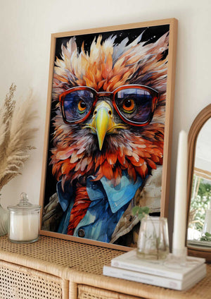 Tablou înramat „Eagle Watercolor Animal Art (2)” de Justyna Jaszke