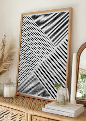 Tablou înramat „Diagonal Patterns” de THE MIUUS STUDIO