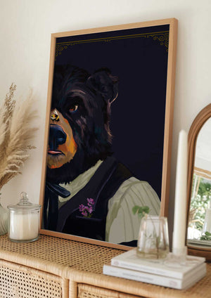 Tablou înramat „Bear” de The Whiskey Ginger