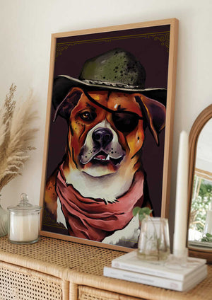 Tablou înramat „Dog” de The Whiskey Ginger