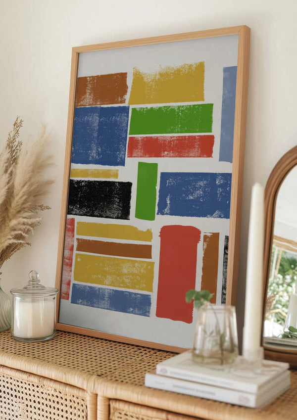 Tablou înramat „Color Block Harmony” de THE MIUUS STUDIO