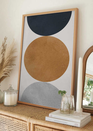Tablou înramat „Art with circles 4” de Vitor Costa