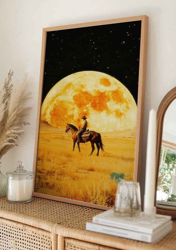 Tablou înramat „Lunar Cowboy” de Taudalpoi
