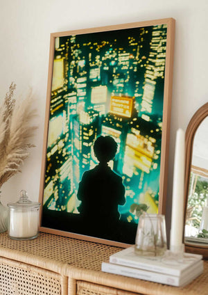 Tablou înramat „Overlooking Tokyo” de Taudalpoi