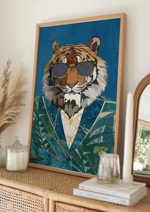 Tablou înramat „Tiger Jungle Jacket 1” de Sarah Manovski