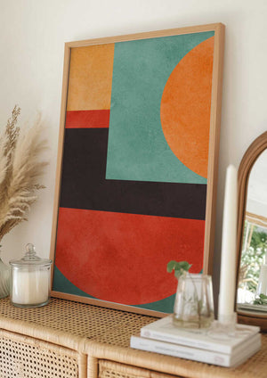 Tablou înramat „Colorful geometric composition 2” de Vitor Costa