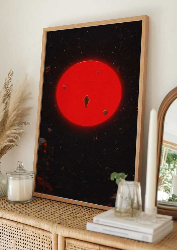 Tablou înramat „Red Moon” de Taudalpoi