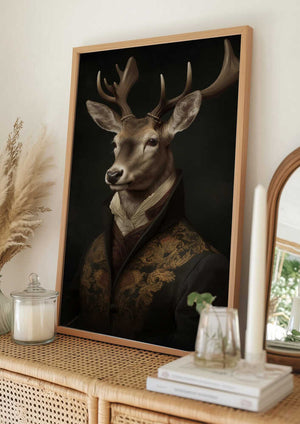 Tablou înramat „Stag Portrait” de Andreas Magnusson