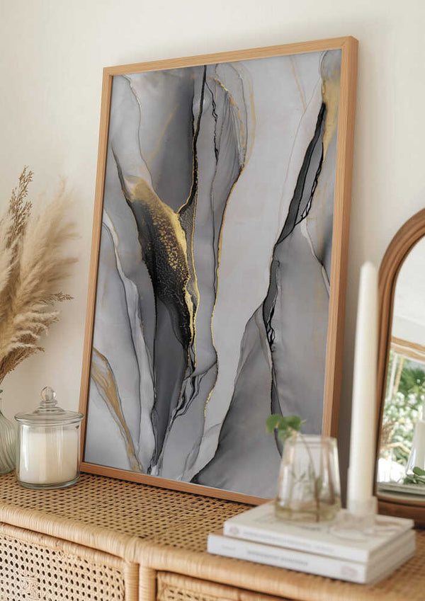 Tablou înramat „Golden Veins” de Alevtina Shelest