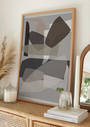 Tablou înramat „Neutral Shapes 3” de cartissi