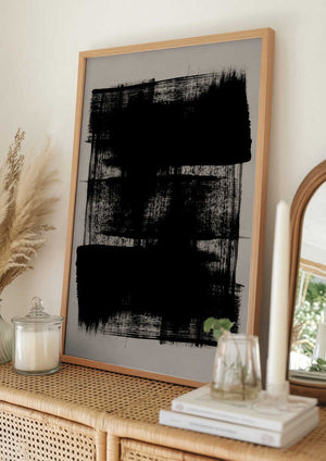 Tablou înramat „Abstract Brush Strokes 180Y” de Mareike Böhmer