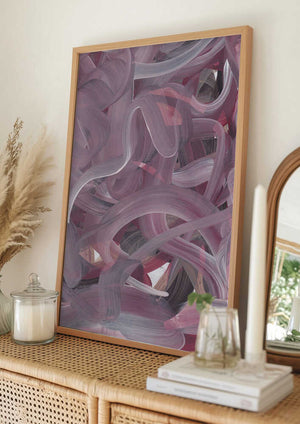 Tablou înramat „Pink abstract” de Maira Ribena