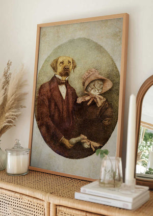 Tablou înramat „Victorian-style Portrait Couple” de Mike Koubou