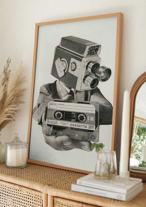 Tablou înramat „The Future Is Analog” de Mikhail Siskoff