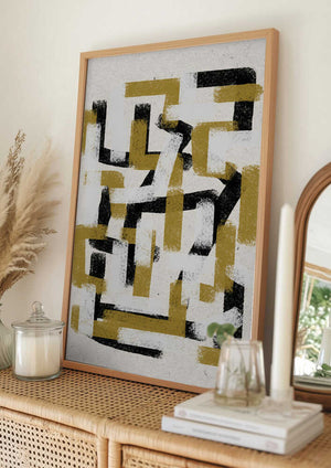 Tablou înramat „Labyrinthine Hues” de THE MIUUS STUDIO