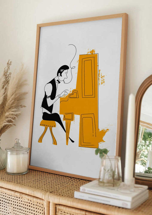 Tablou înramat „New Orleans Pianist” de Nicholas