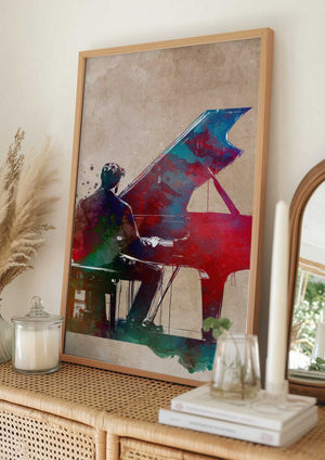 Tablou înramat „Pianist1” de Justyna Jaszke