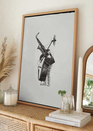 Tablou înramat „Musician With A Saxophone” de Dominik Przerwa