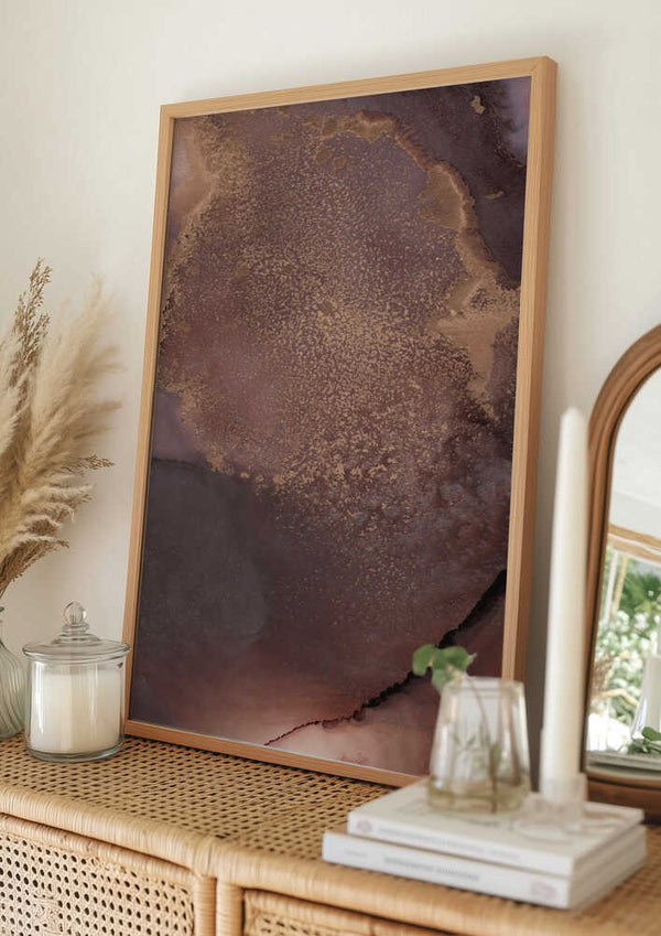 Tablou înramat „Organic Textures and Earthy Tones” de uplusmestudio