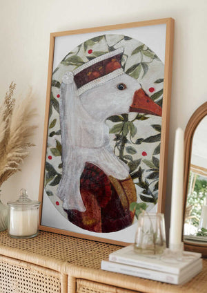 Tablou înramat „Cata With Green Leafs” de Karenina Fabrizzi