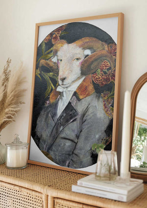 Tablou înramat „Regal Ram Portrait” de Karenina Fabrizzi