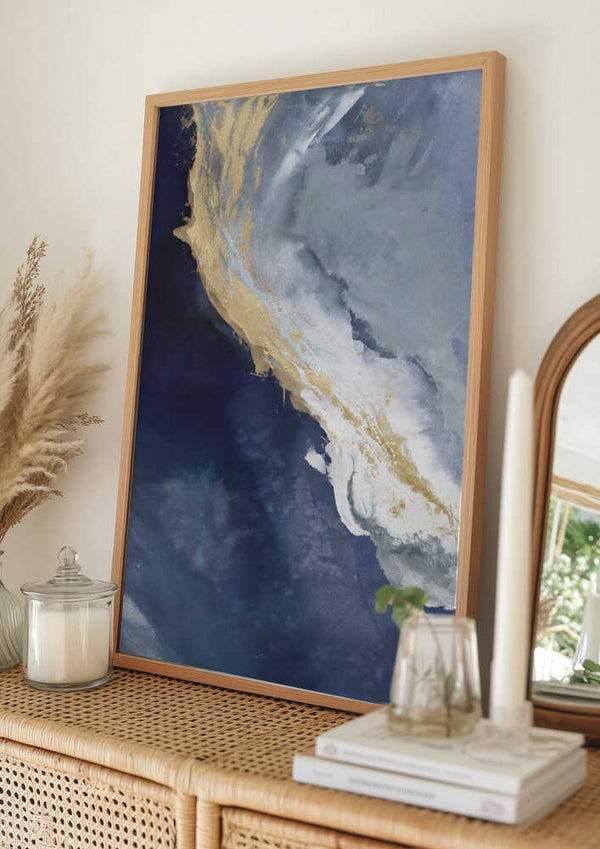 Tablou înramat „Golden Drift” de Julia Contacessi